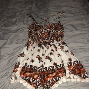 (NWOT) Sequin Hearts romper